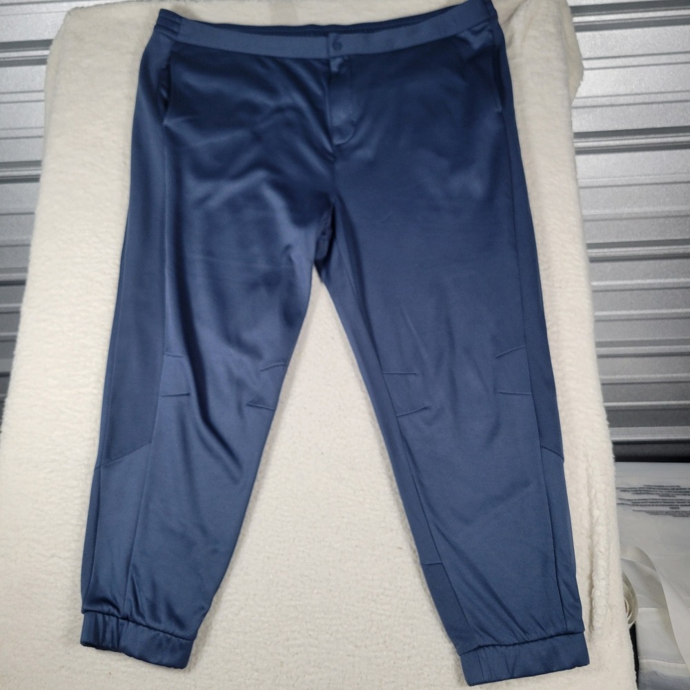 Adidas Jogger Pants Mens 2XL Navy Blue Recycled Polyester Tapered ADX9486F23 - Picture 1 of 13